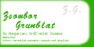 zsombor grunblat business card